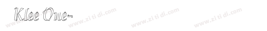 克利Klee One字体转换